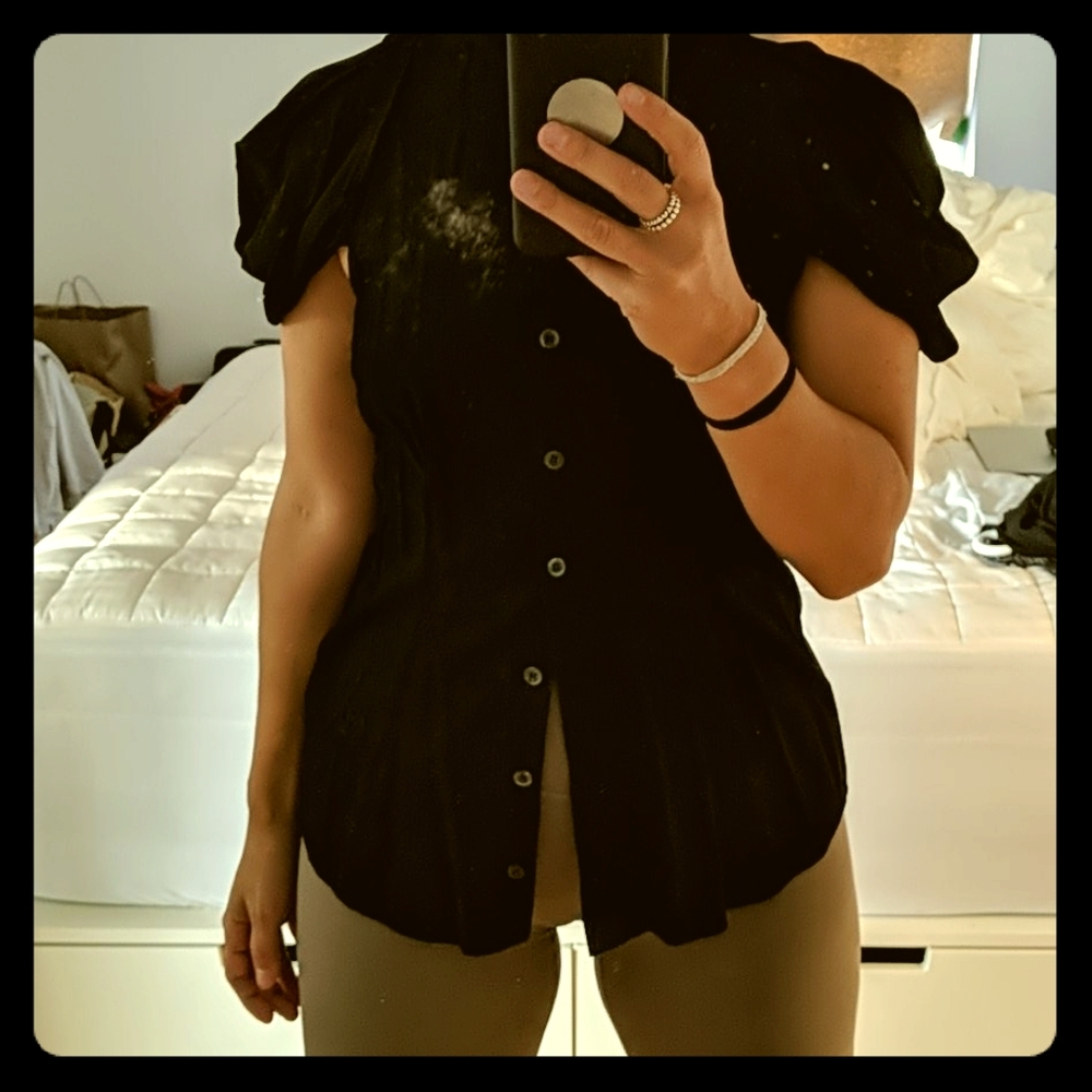 SOLD-McQ Alexander McQueen button down blouse